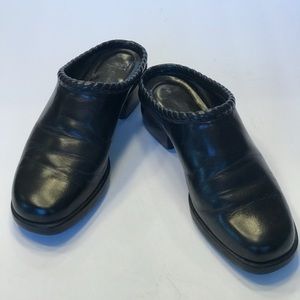 Cole Haan Black Leather Clogs
